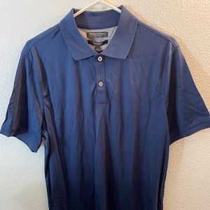 Banana Republic Mens Large Polo Standard Fit Luxury Touch Blue